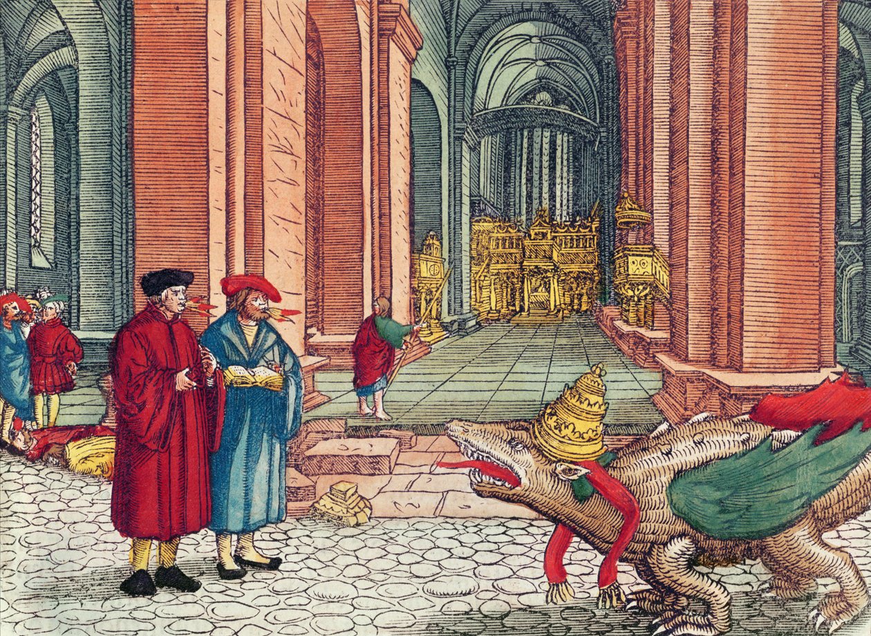 Parlare in lingue, Pentecoste, dalla Bibbia di Lutero, c.1530 da German School