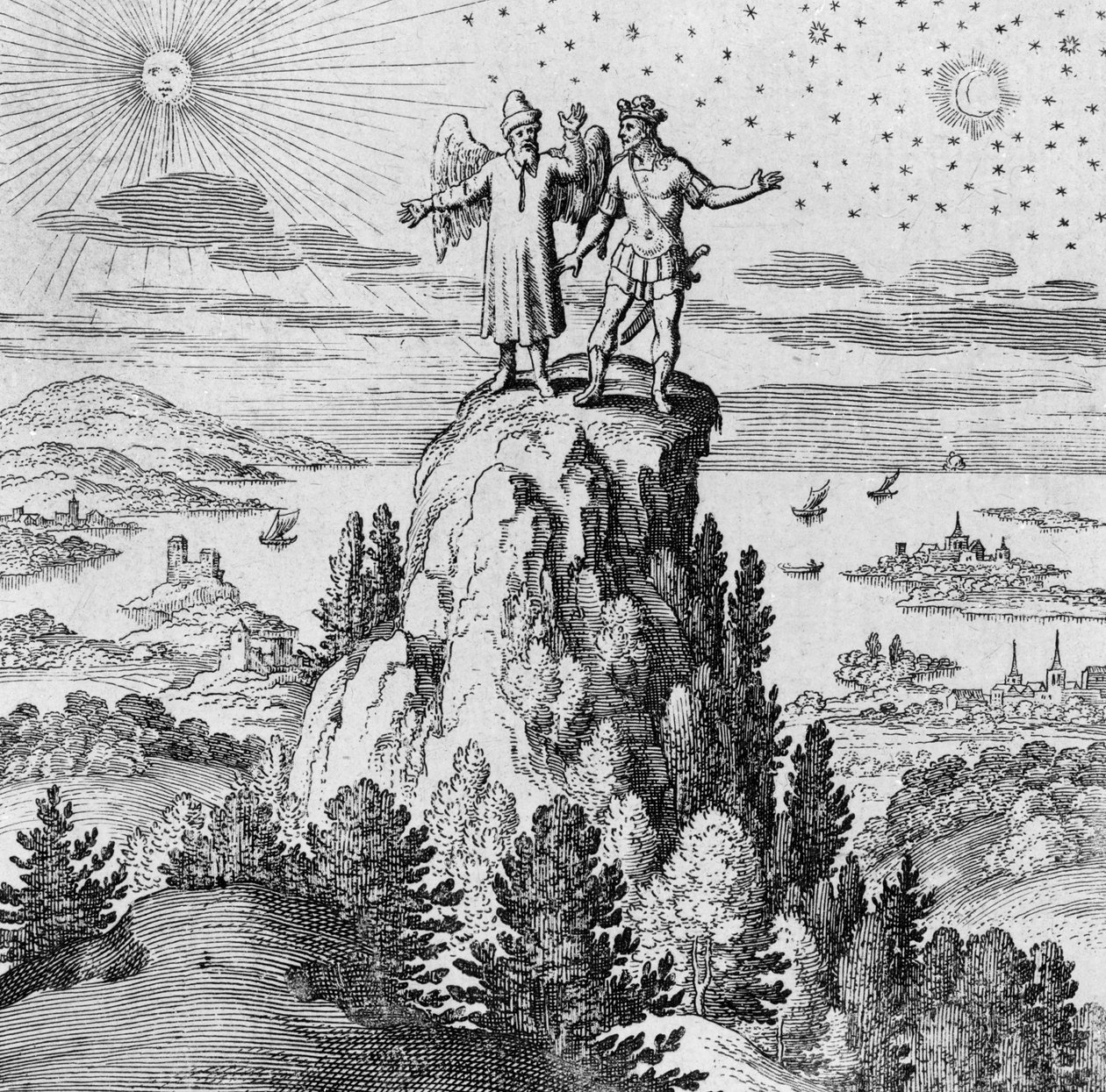 Spirito e anima guidano il principe dal Musaeum Hermeticum da German School