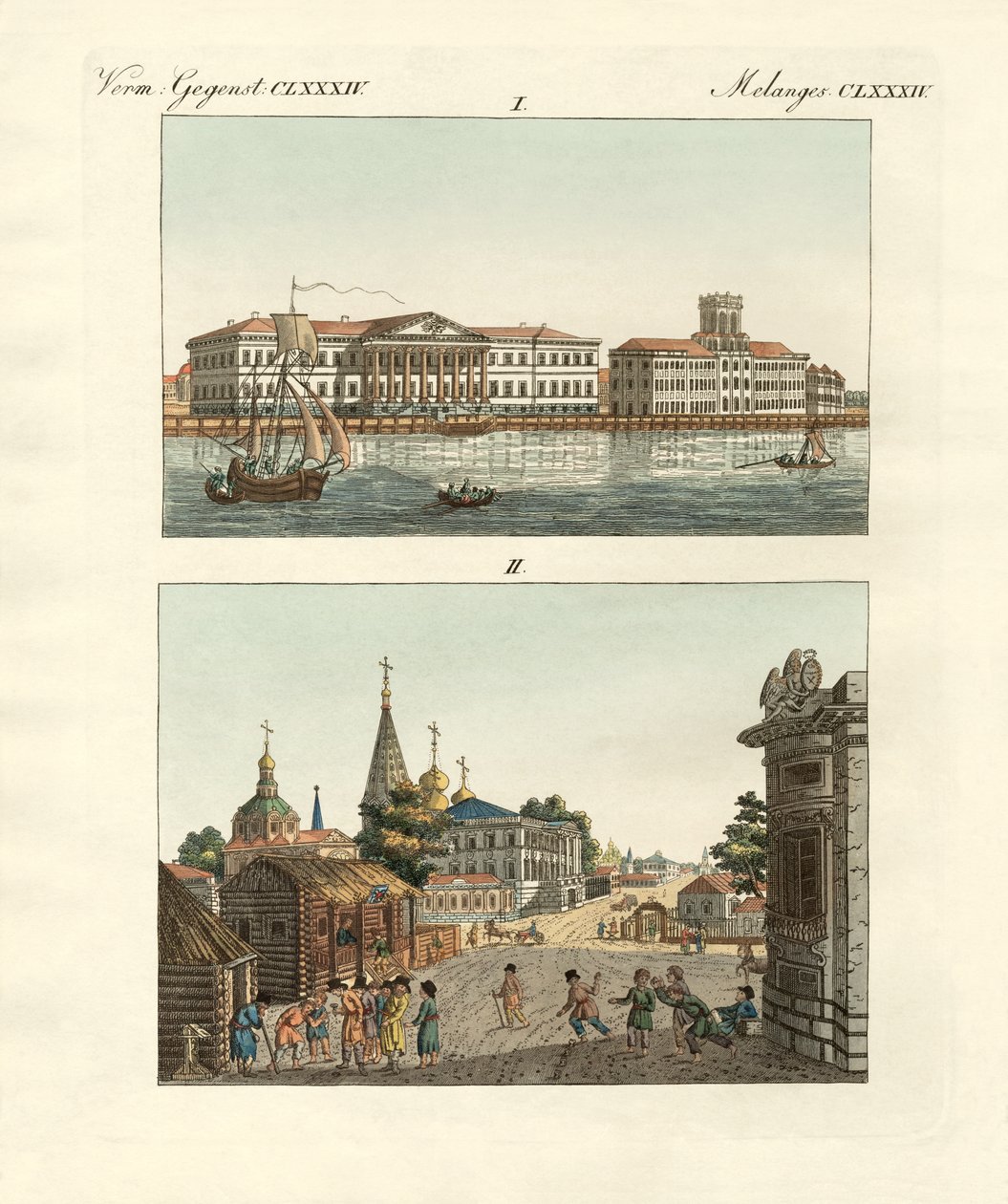 Oggetti strani della Russia (incisione colorata) da German School