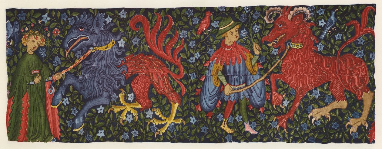 Arazzo raffigurante creature mitiche da German School