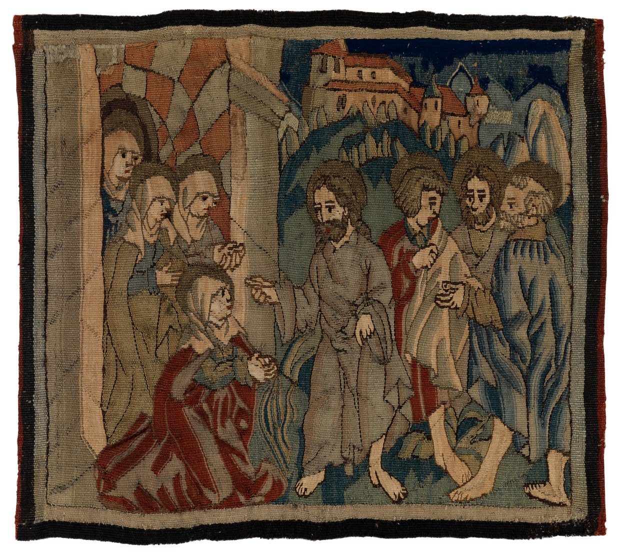 Pannello di arazzo con scene della Passione da un antependium, dall
