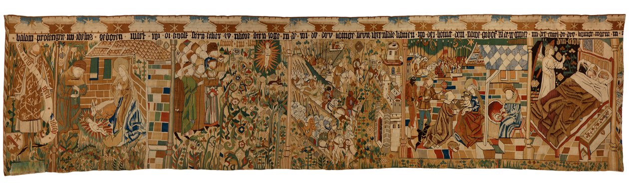 Striscia di arazzo raffigurante il Profeta Balaam e la Storia dei Magi, dalla Germania Centrale da German School