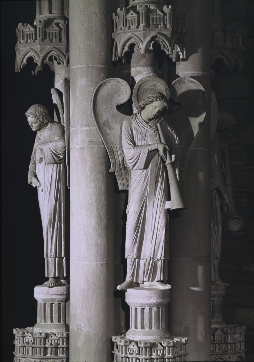 Il pilastro degli angeli, nel transetto sud, c.1230 da German School