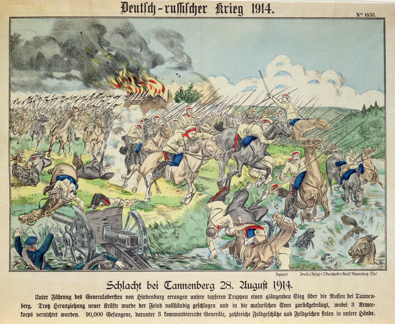 La battaglia di Tannenberg, 24 agosto 1914 da German School