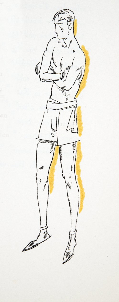 Il pugile, da Styl, pub.1922 (stampa a pochoir) da German School