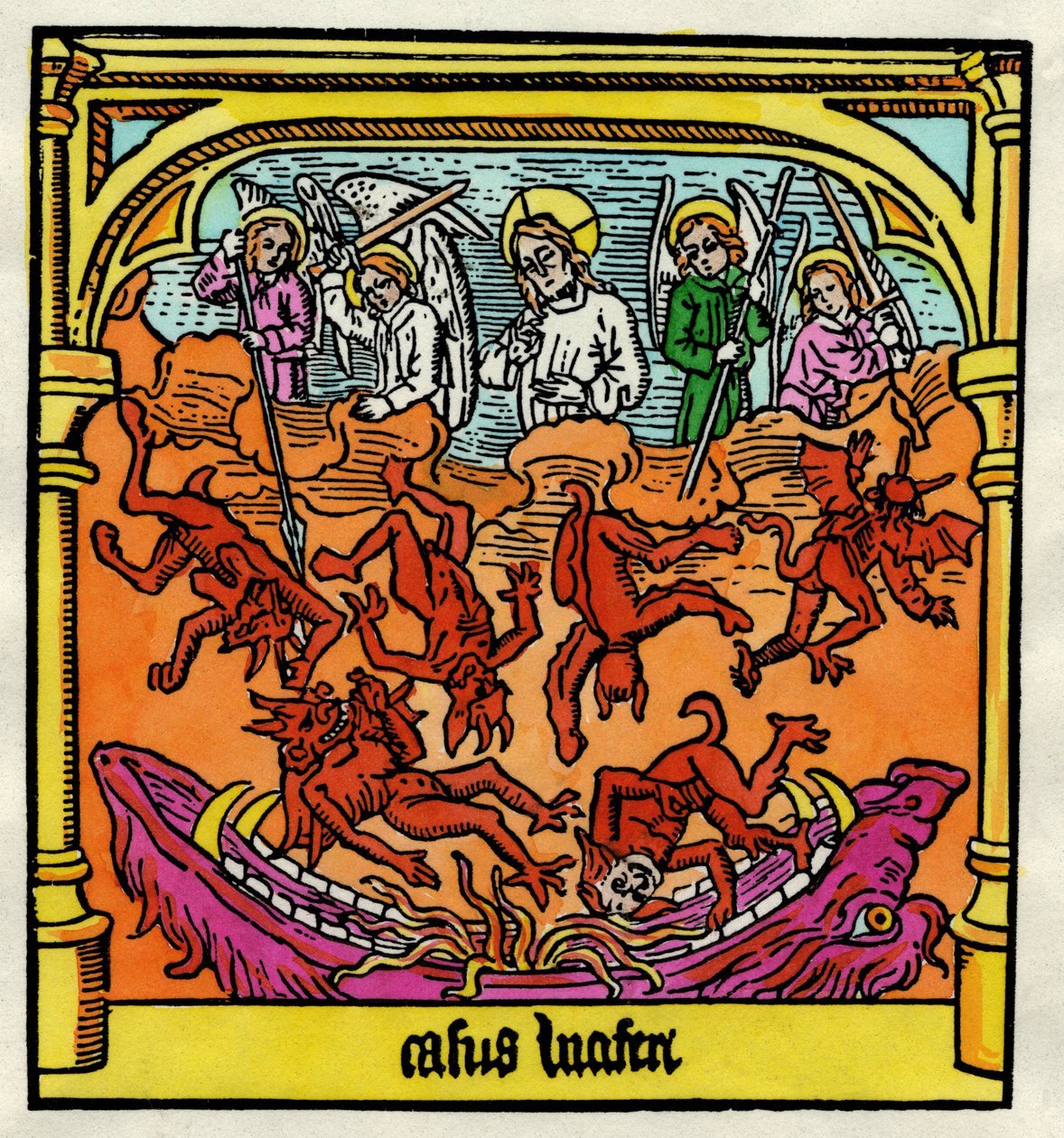 La Caduta di Lucifero e degli Angeli Ribelli, illustrazione da una copia della 