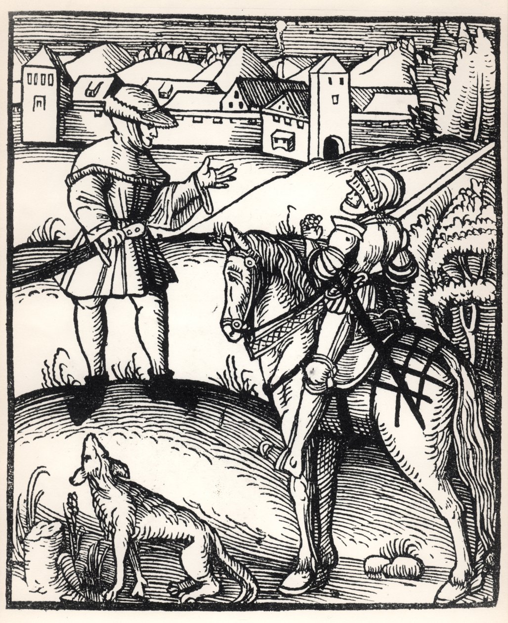 Il cavaliere e il contadino da German School