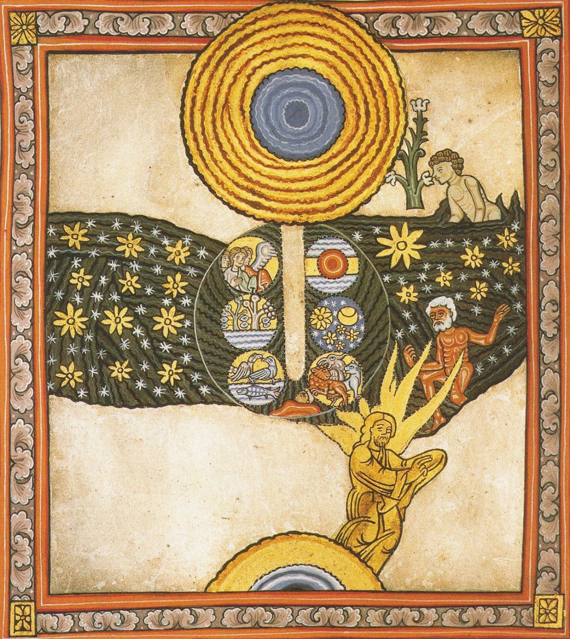 Il Redentore. Miniatura dal Liber Scivias di Ildegarda di Bingen, c.1175 da German School