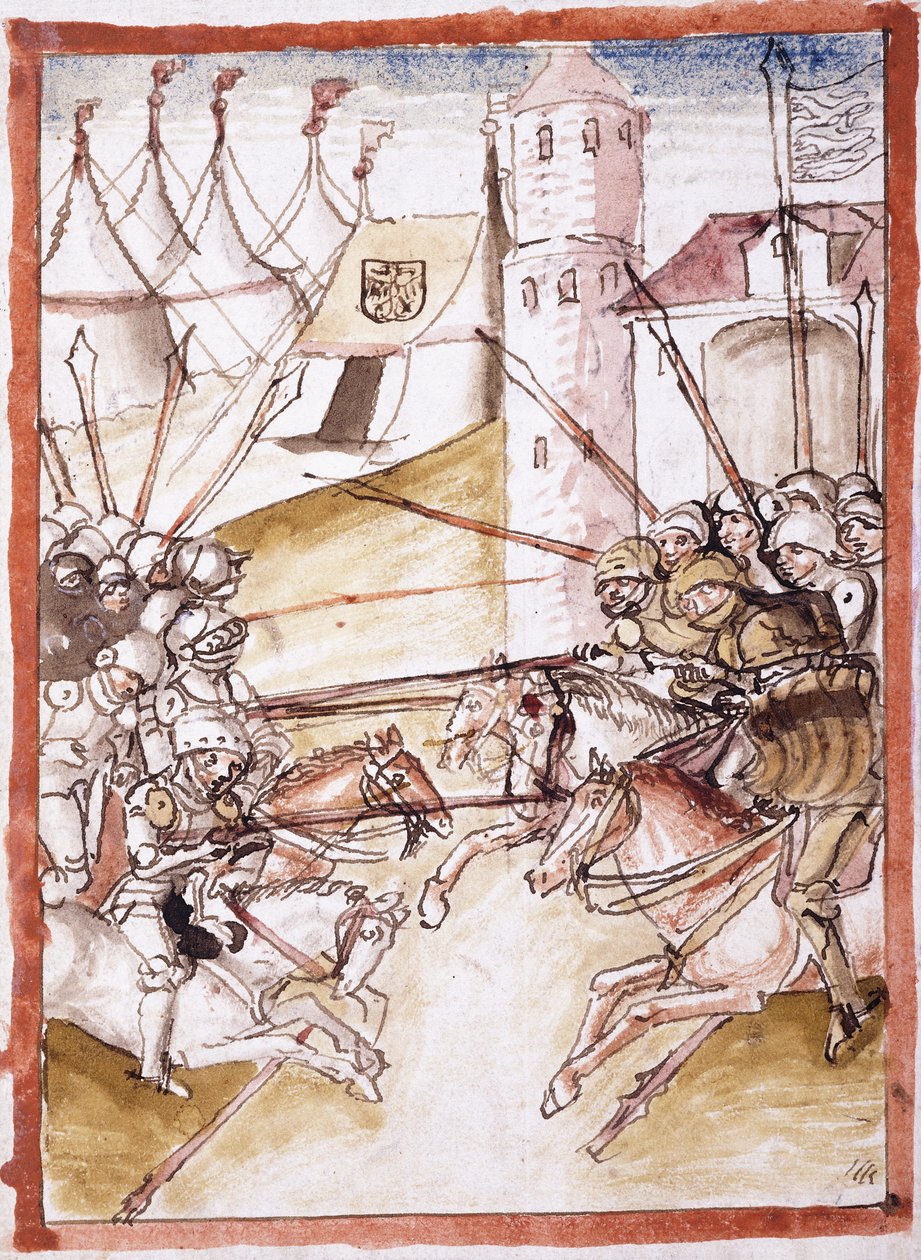I Romani attaccano Augusta, c.1490 da German School