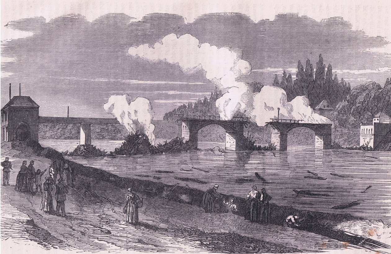 La difesa di Parigi-bruciare il ponte di Asnieres da German School