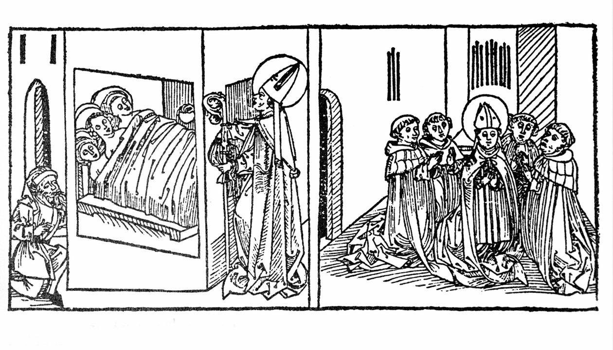 La vita di San Nicola risvegliata. Incisione dal 