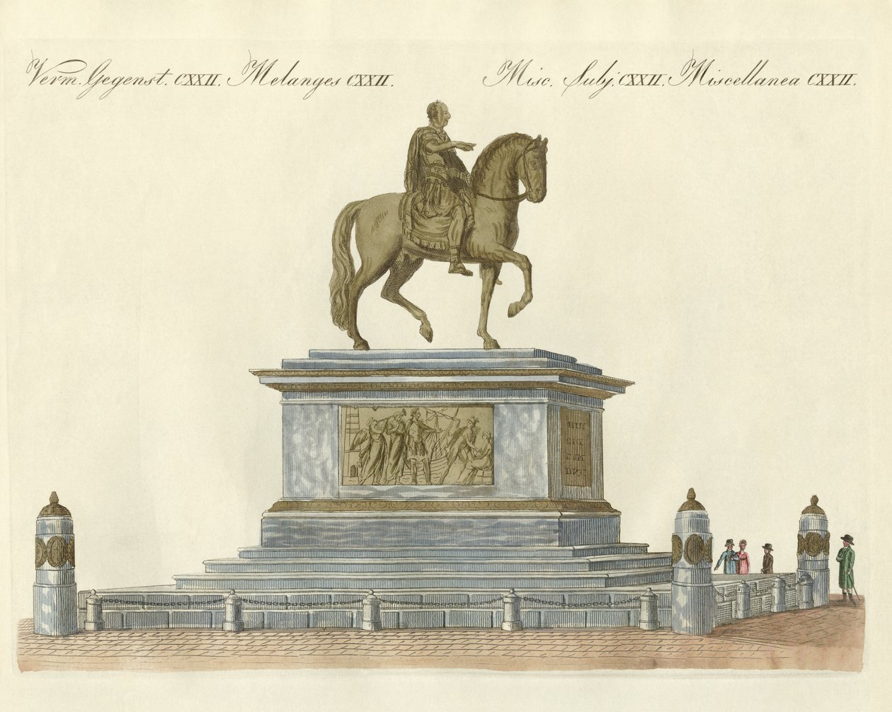 La statua di Giuseppe II davanti al castello dell