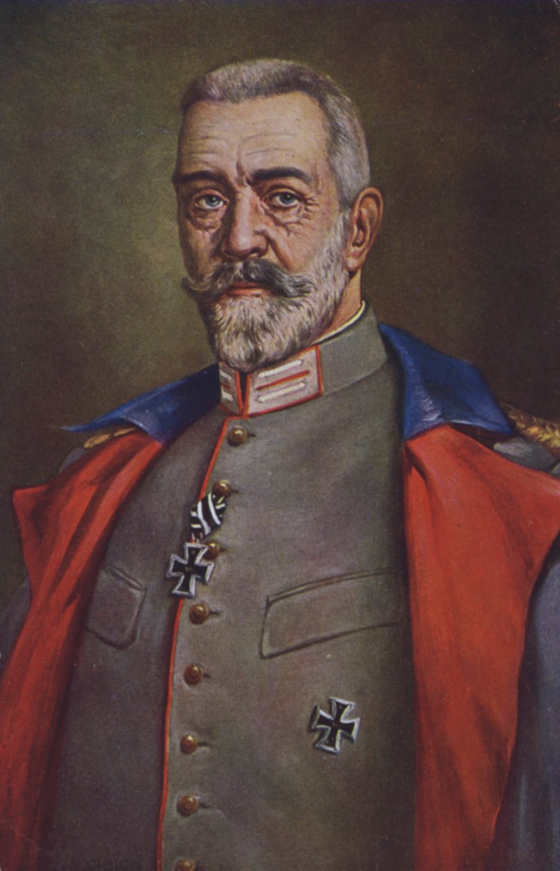 Theobald von Bethmann Hollweg, cancelliere della Germania durante la Prima guerra mondiale (litografia a colori) da German School