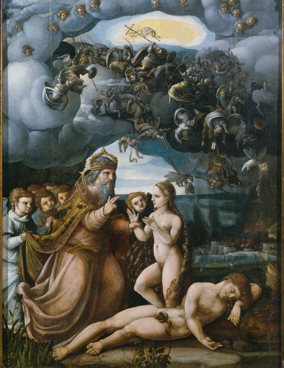 Trittico della Creazione, Creazione di Eva, pannello centrale da German School