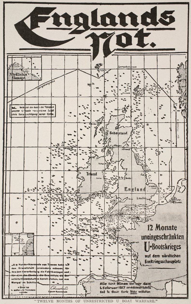 Dodici mesi di guerra sottomarina illimitata, 1917-19 da German School