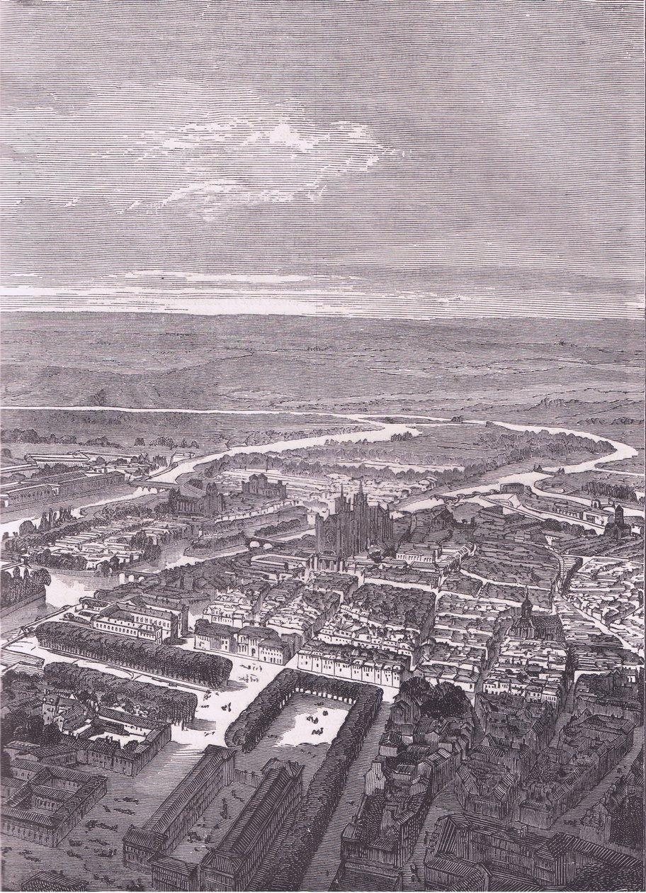 Veduta di Metz da German School