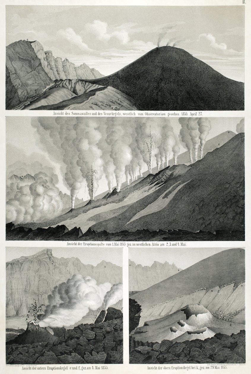 Veduta del Monte Somma e del Vesuvio, vista da ovest dall