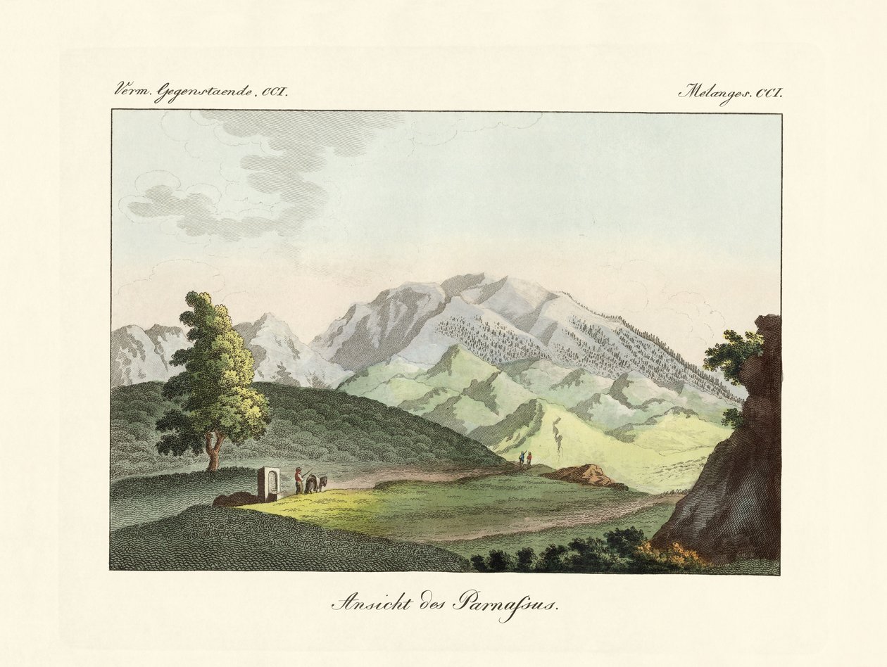 Vista del Parnaso in Grecia da German School