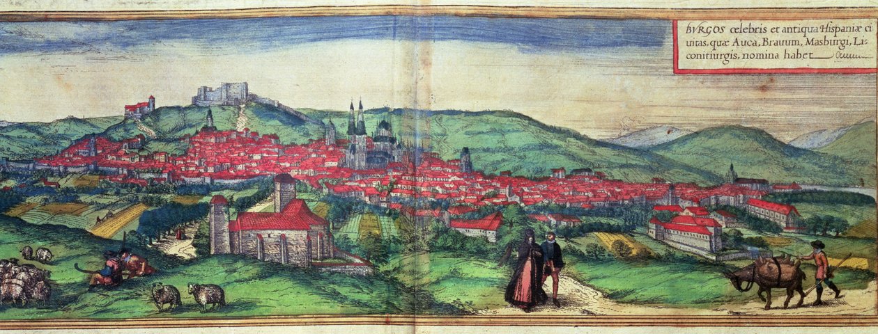 Veduta della città di Burgos, dall