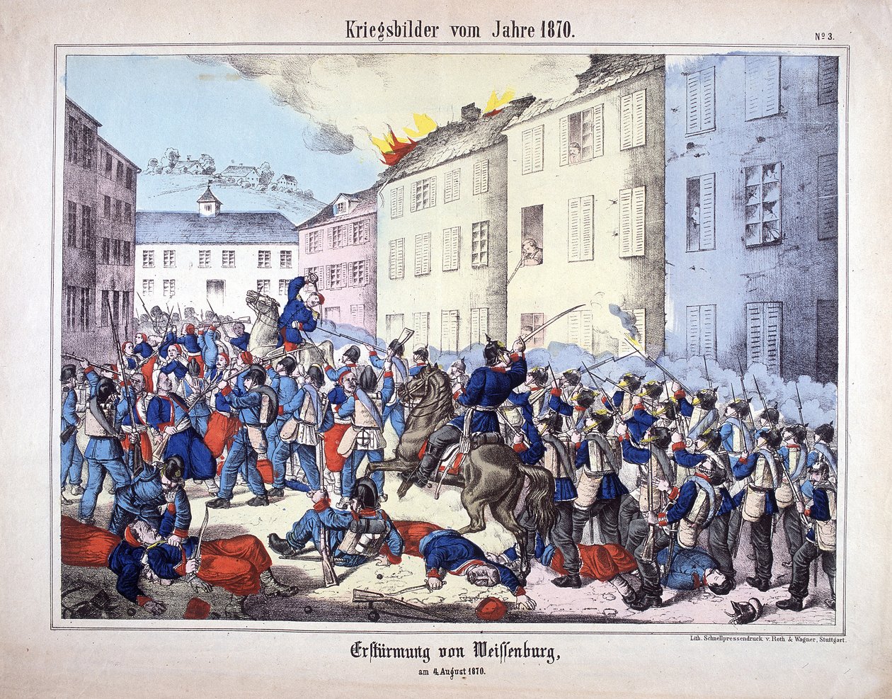 Guerra del 1870: La cattura di Wissembourg (Battaglia di Weissenburg) tra i soldati dell