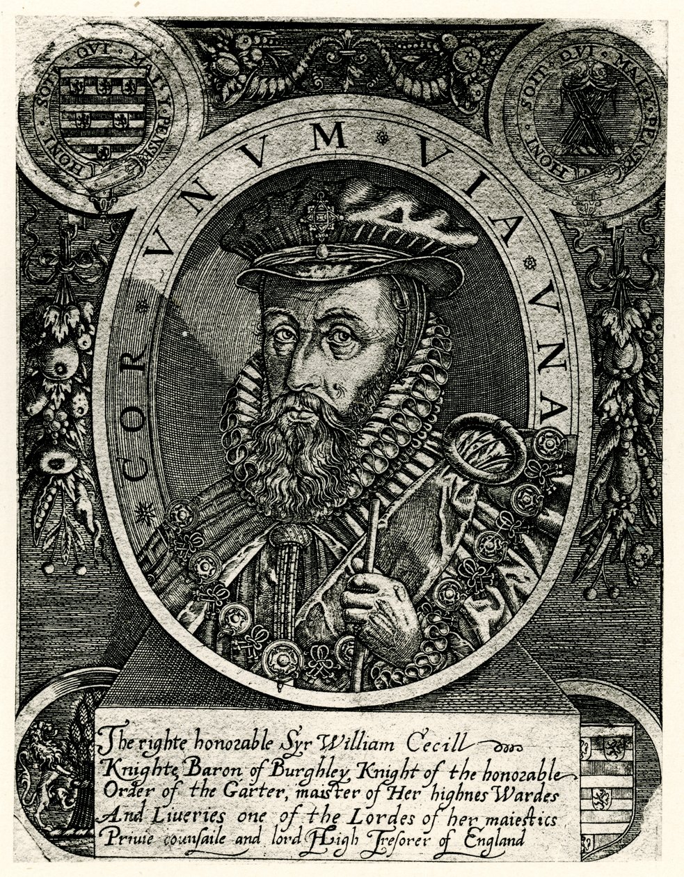 William Cecil Lord Burleigh da German School
