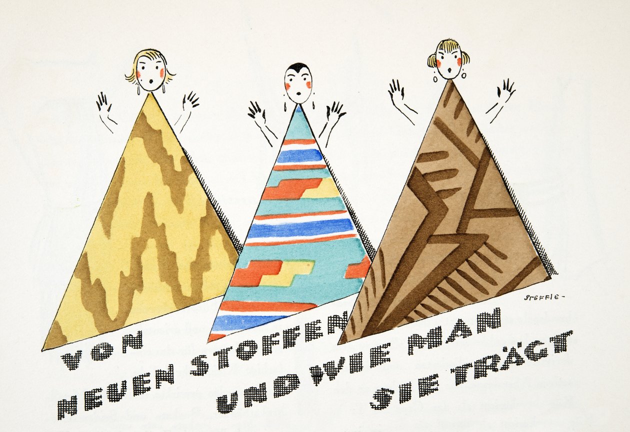 "von neuen stoffen und wie man sie trägt" da Styl, pub.1922 (stampa a pochoir) da German School