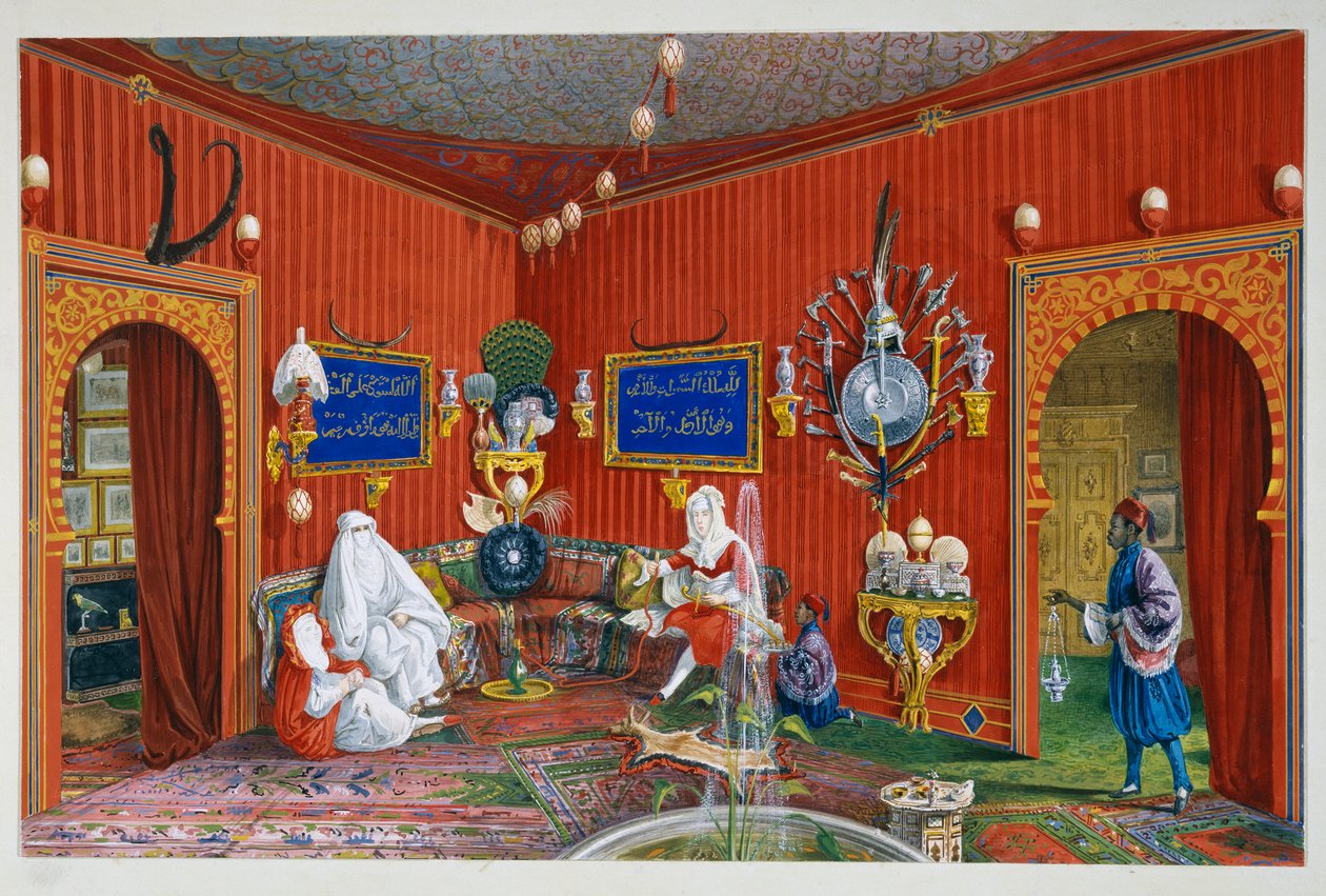 Sala orientale nella Villa Lazarovich, residenza di Massimiliano d