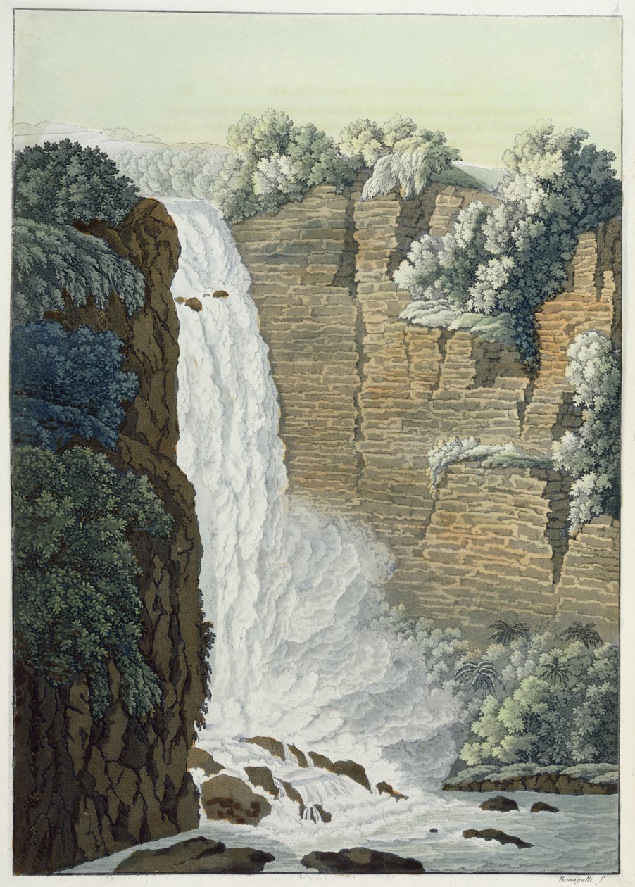 Cascata di Tequendama sul fiume Bogota, Colombia da Gerolamo Fumagalli