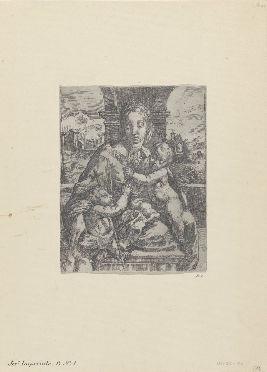 Maria con Bambino e il giovane Giovanni Battista da Gerolamo Imperiale