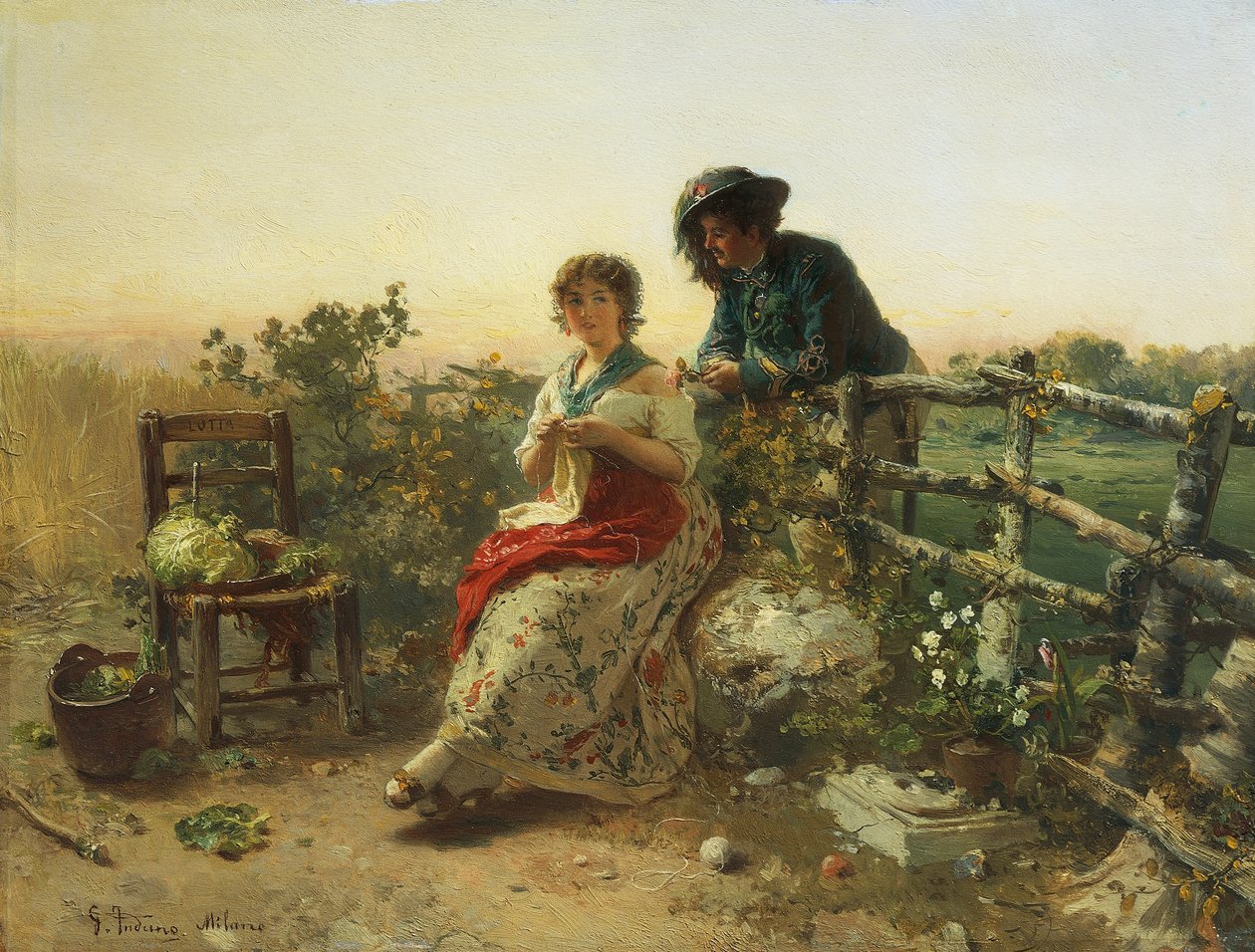 In tempo di pace, di Gerolamo Induno, circa 1880 da Gerolamo Induno