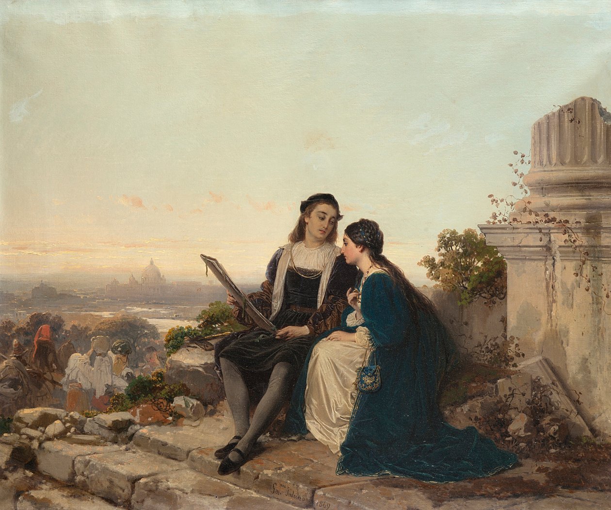 Raffaello e Fornarina, 1869 da Gerolamo Induno