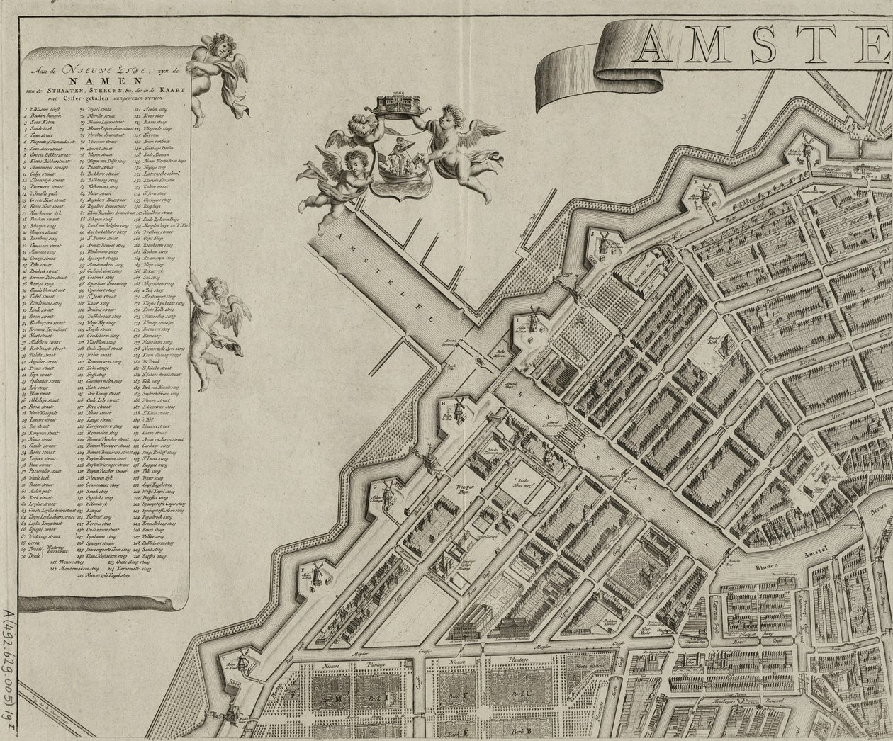 Mappa di Amsterdam da Gerrit de Broen