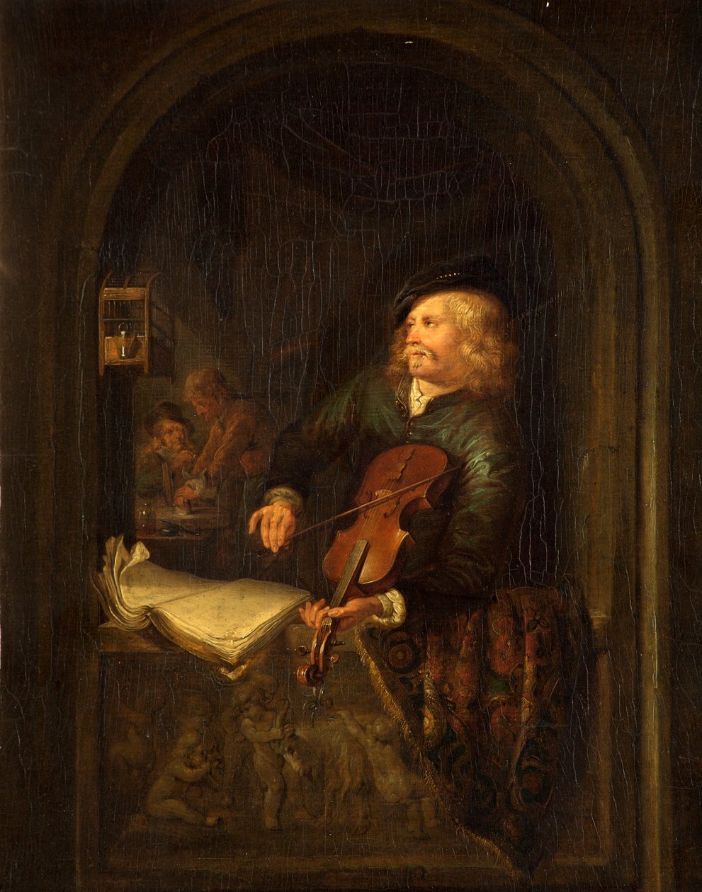 Uomo con violino da Gerrit Dou