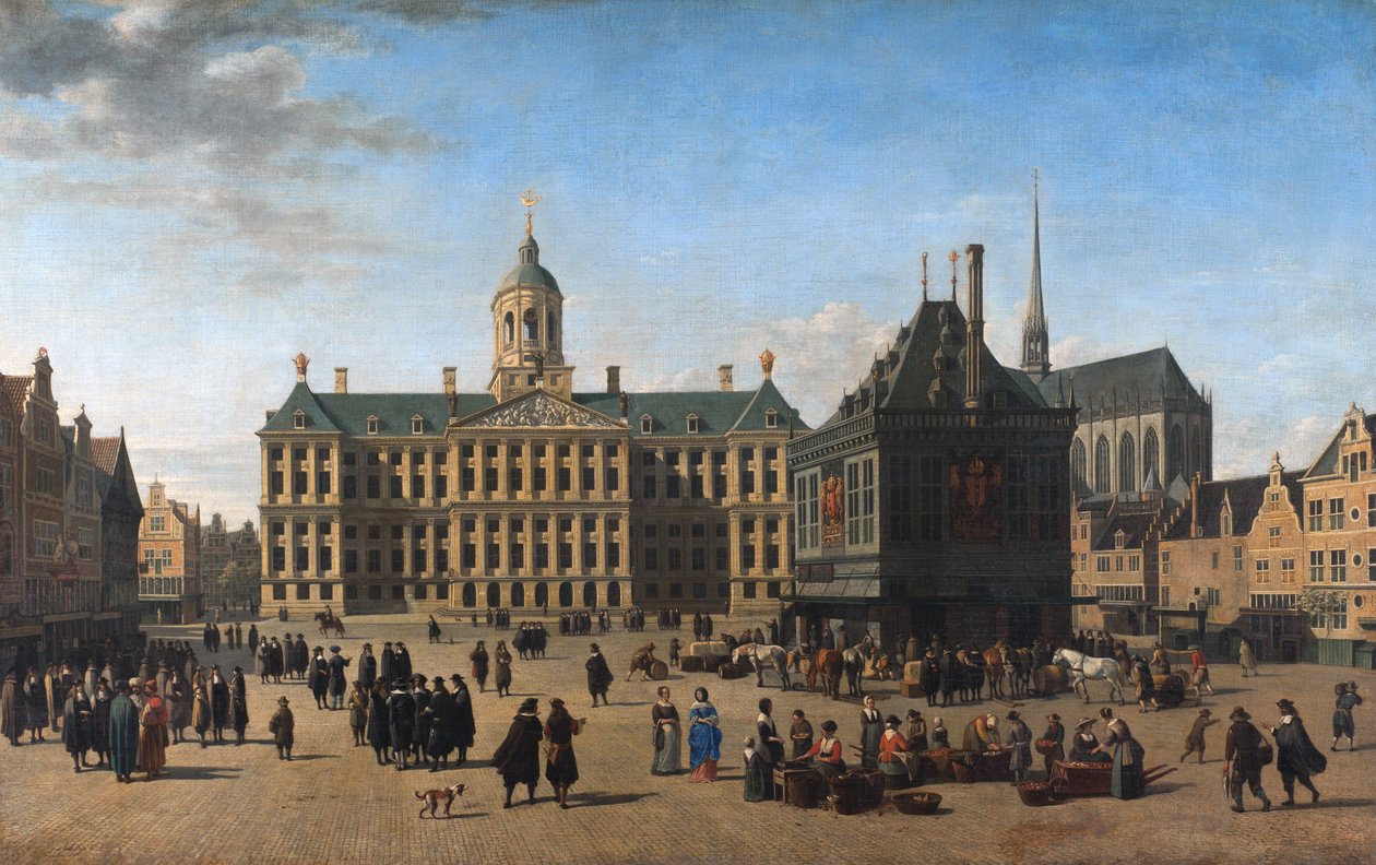 Olandese: La diga di Amsterdam La diga di Amsterdam da Gerrit Adriaenszoon Berckheyde