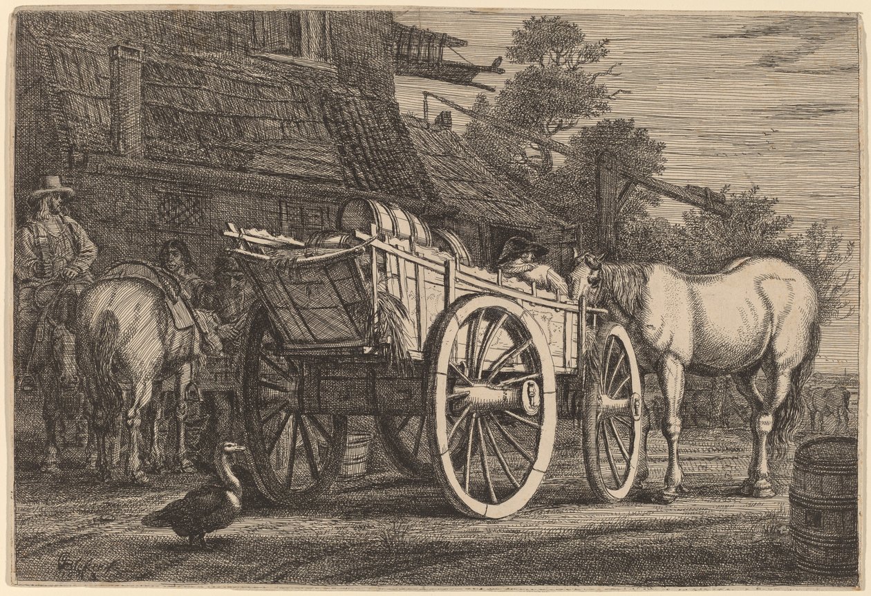 Il carro a quattro ruote da Gerrit Claesz Bleker