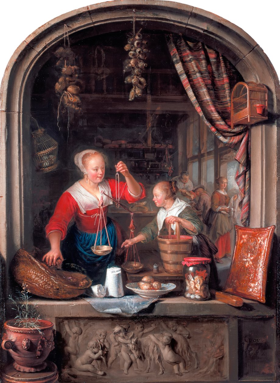 Il negozio del droghiere da Gerrit Dou