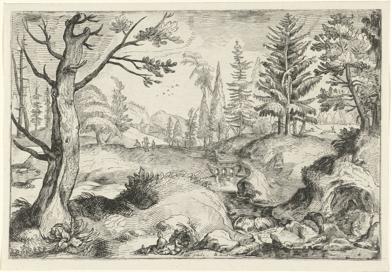 Paesaggio con ruscello da Gerrit Gauw