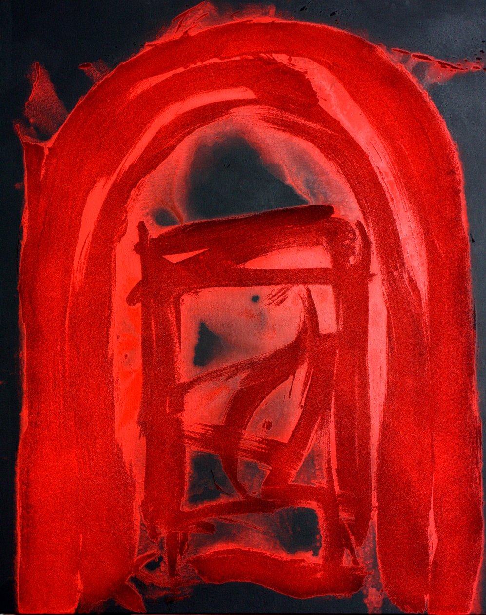 Doorway to Secrets, 2018 (sabbia e acrilico su tela) da Gerrit Greve
