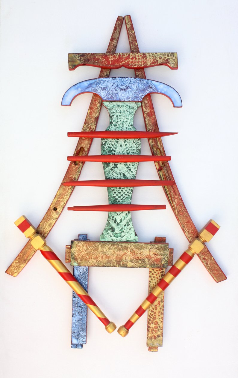 Sedia da pranzo illuminata 07, 2010 (acrilico su legno) da Gerrit Greve