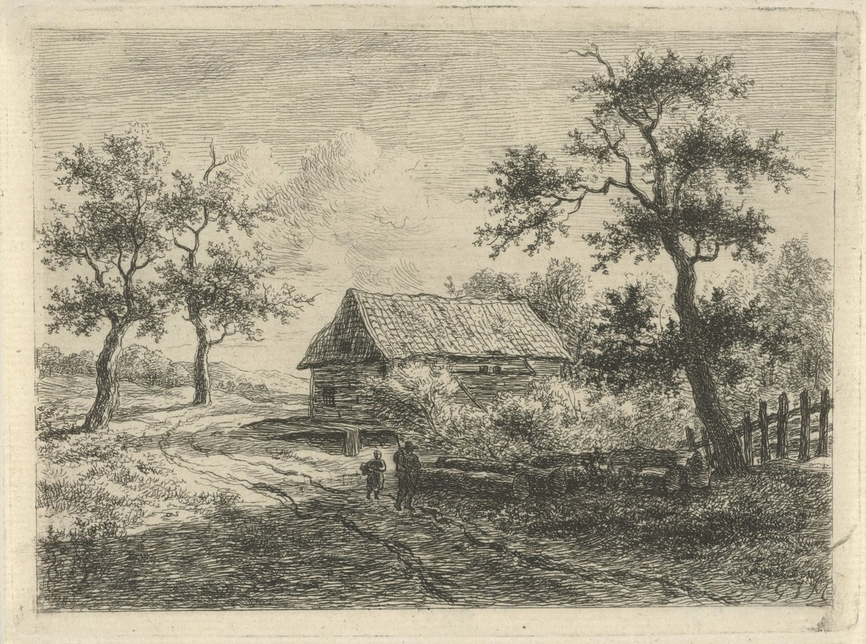 Paesaggio con due figure in cammino da Gerrit Jan Michaëlis