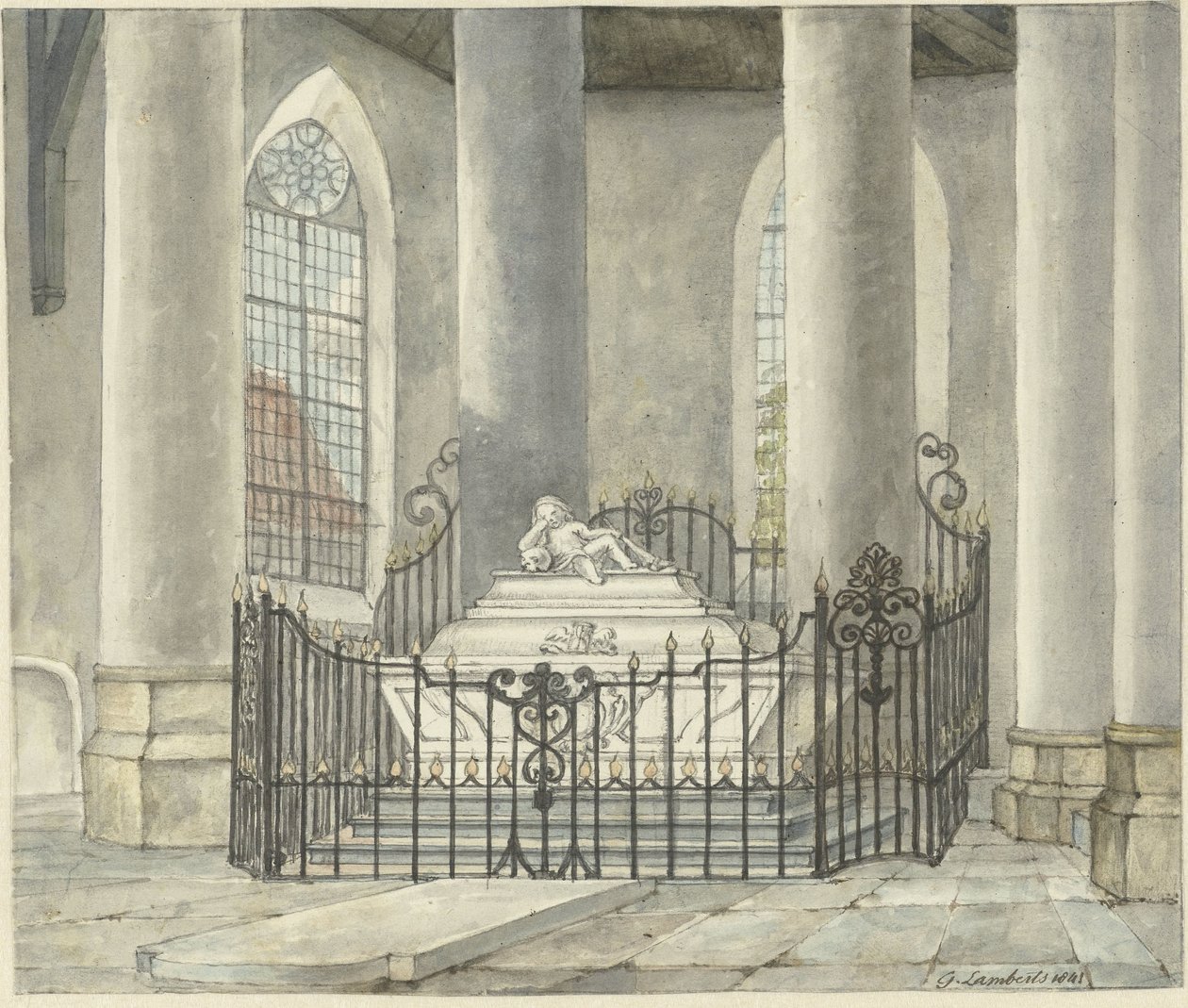 Monumento funebre di Catharina Alida van der Dussen, in una chiesa a Culemborg da Gerrit Lamberts