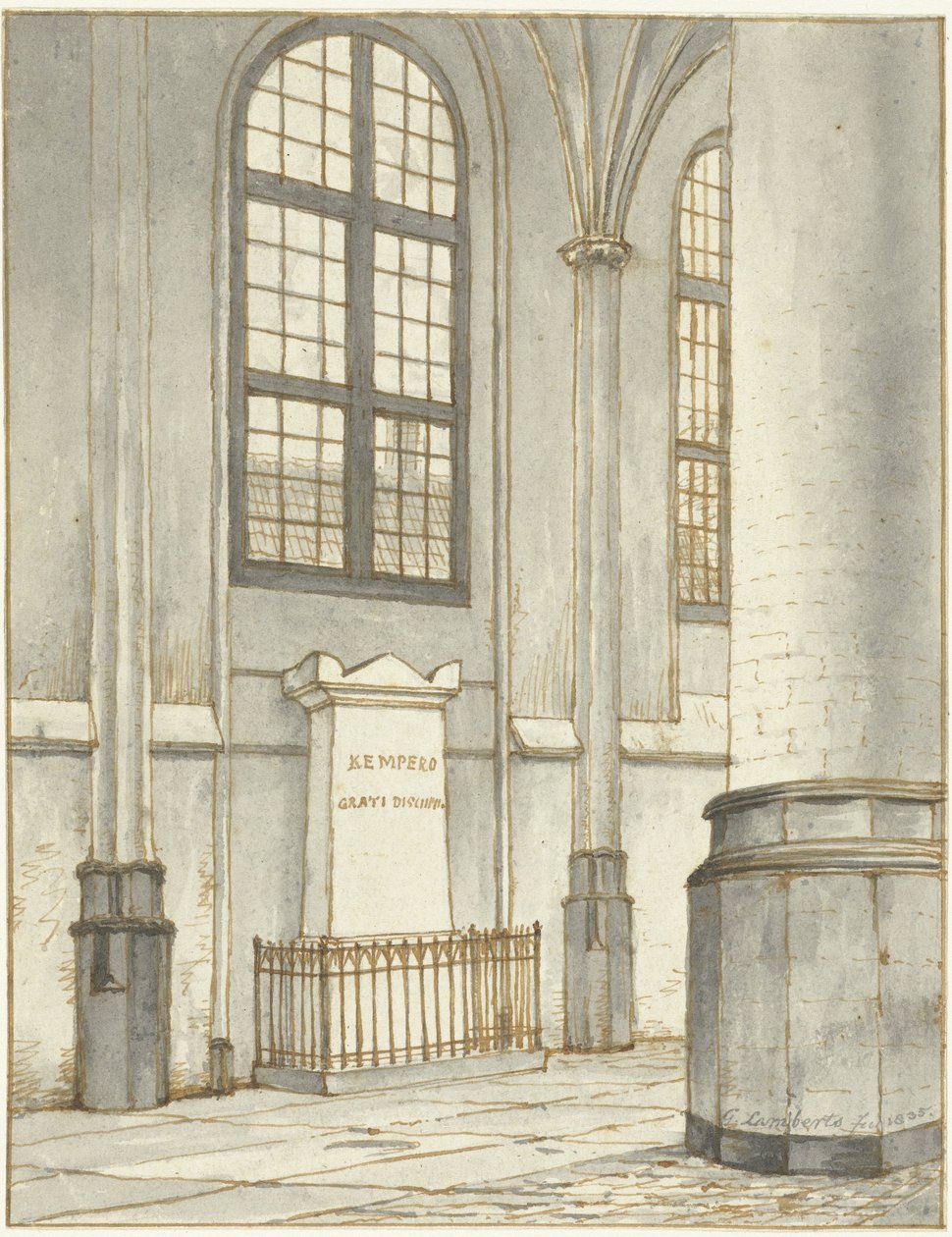 Monumento funebre di J.M. Kemper, nella chiesa di San Pietro a Leida da Gerrit Lamberts