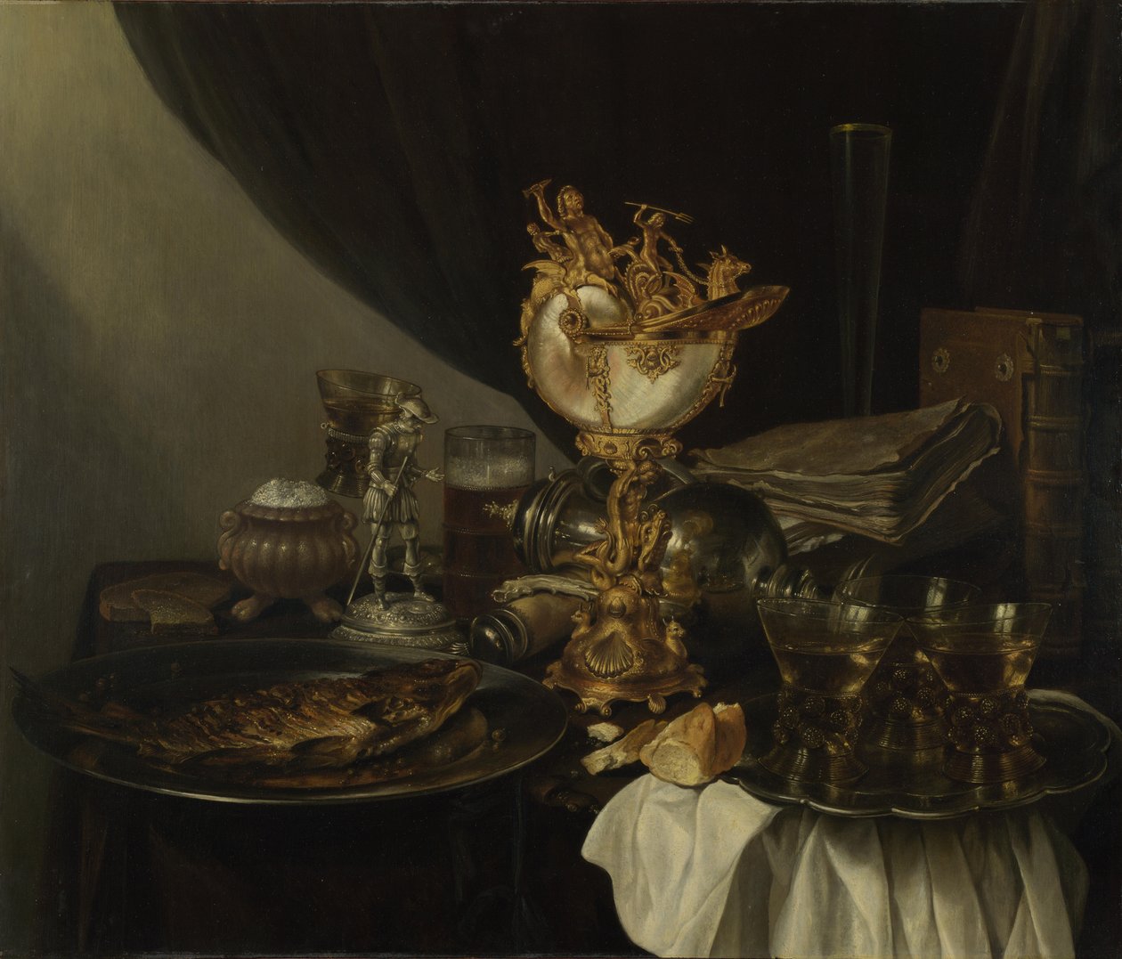 Natura Morta con Coppa di Nautilus da Gerrit Willemsz. Heda