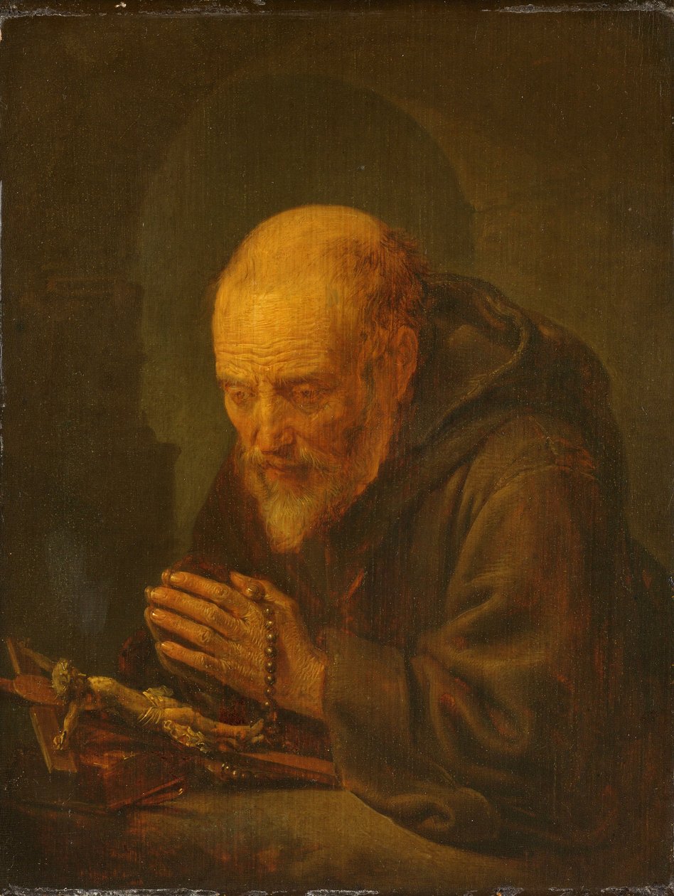 Una preghiera eremitica da Gerrit or Gerard Dou