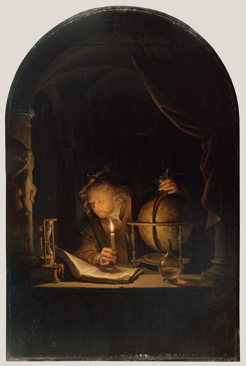 Astronomo alla Luce di una Candela da Gerrit Dou