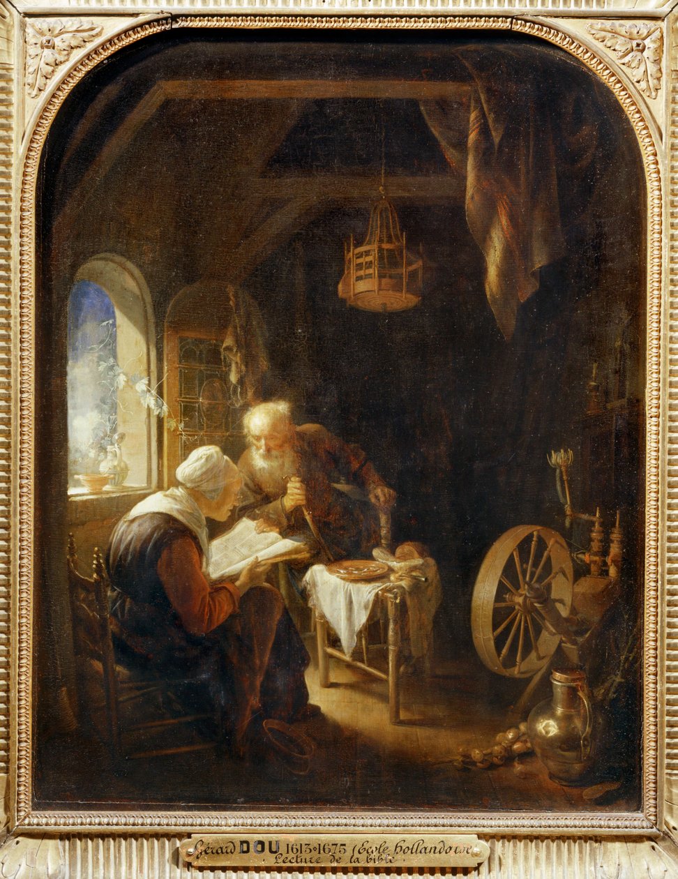 Leggere la Bibbia o Anne e Tobias ... da Gerrit or Gerard Dou