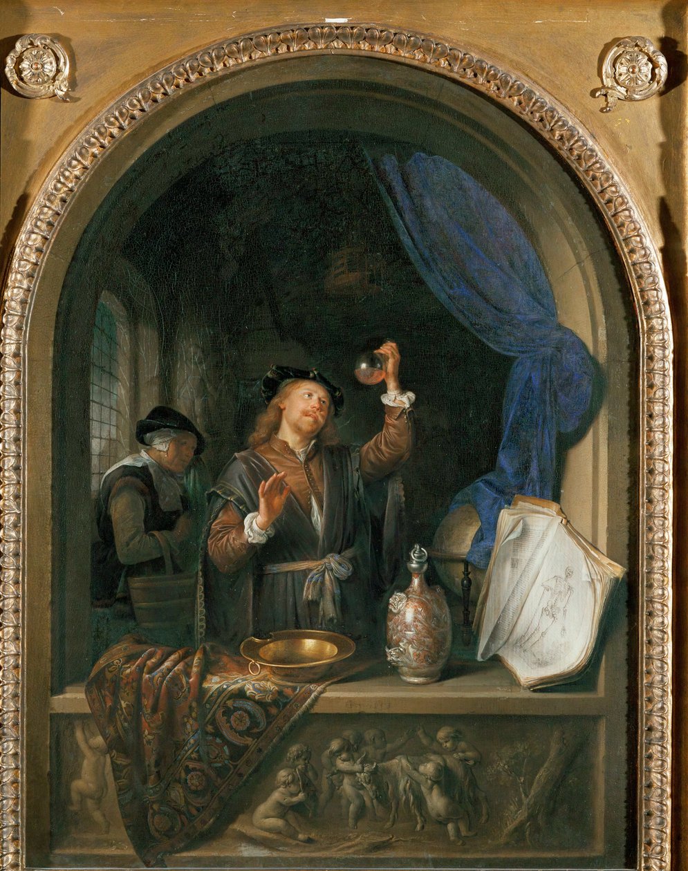 Il medico (dipinto su legno di quercia) da Gerrit or Gerard Dou