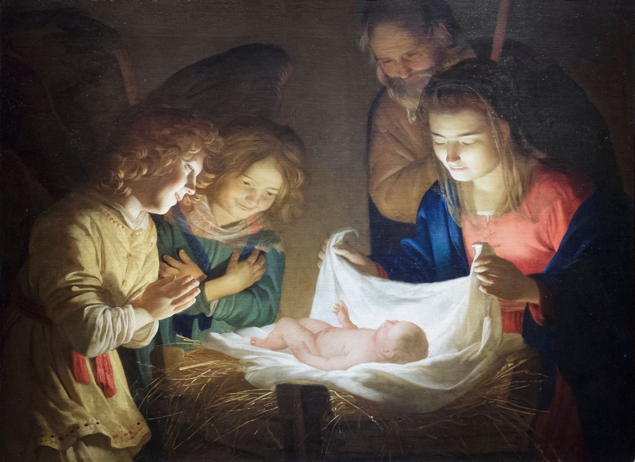 Adorazione del Bambino da Gerrit van Honthorst