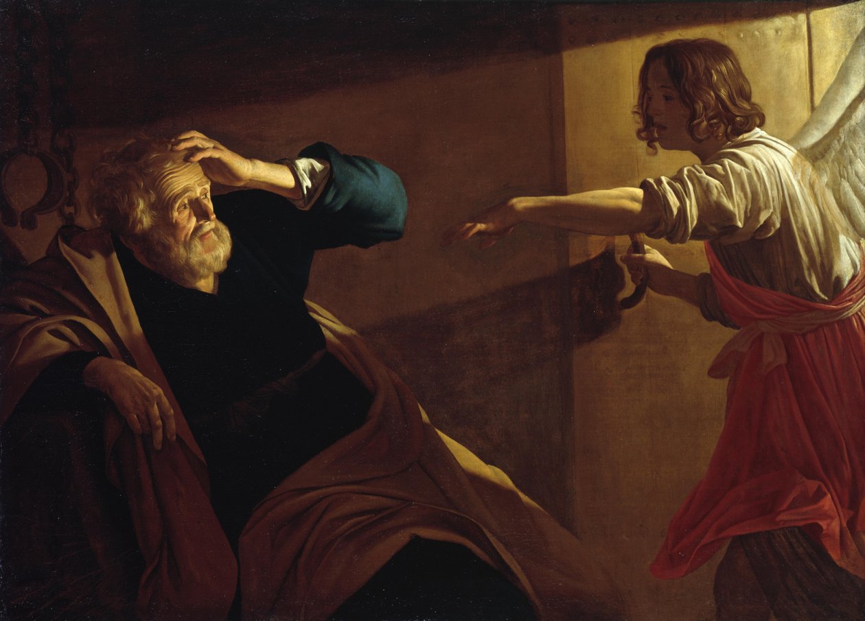 Die Befreiung des Heiligen Petrus da Gerrit van Honthorst