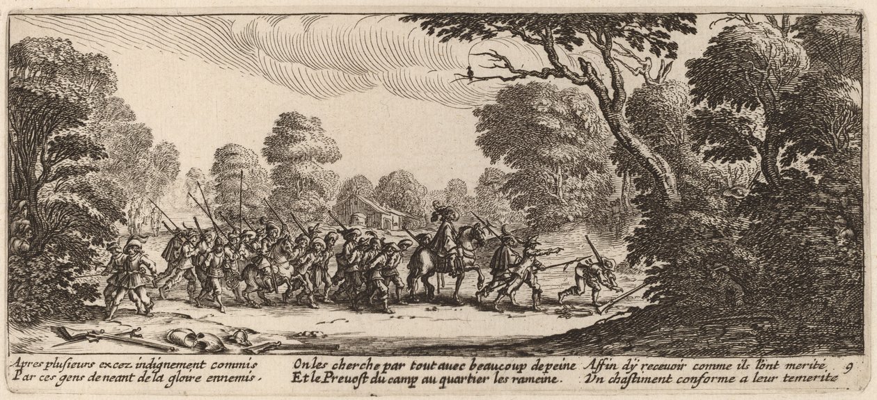 Scoperta dei soldati criminali da Gerrit van Schagen after Jacques Callot
